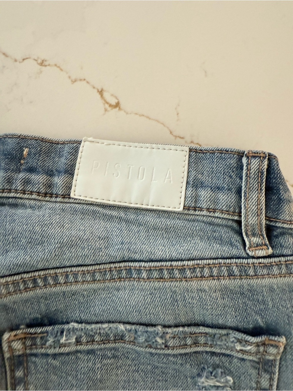 Pistola Distressed Cropped Straight Leg Jeans Size 26 - Picture 3 of 8